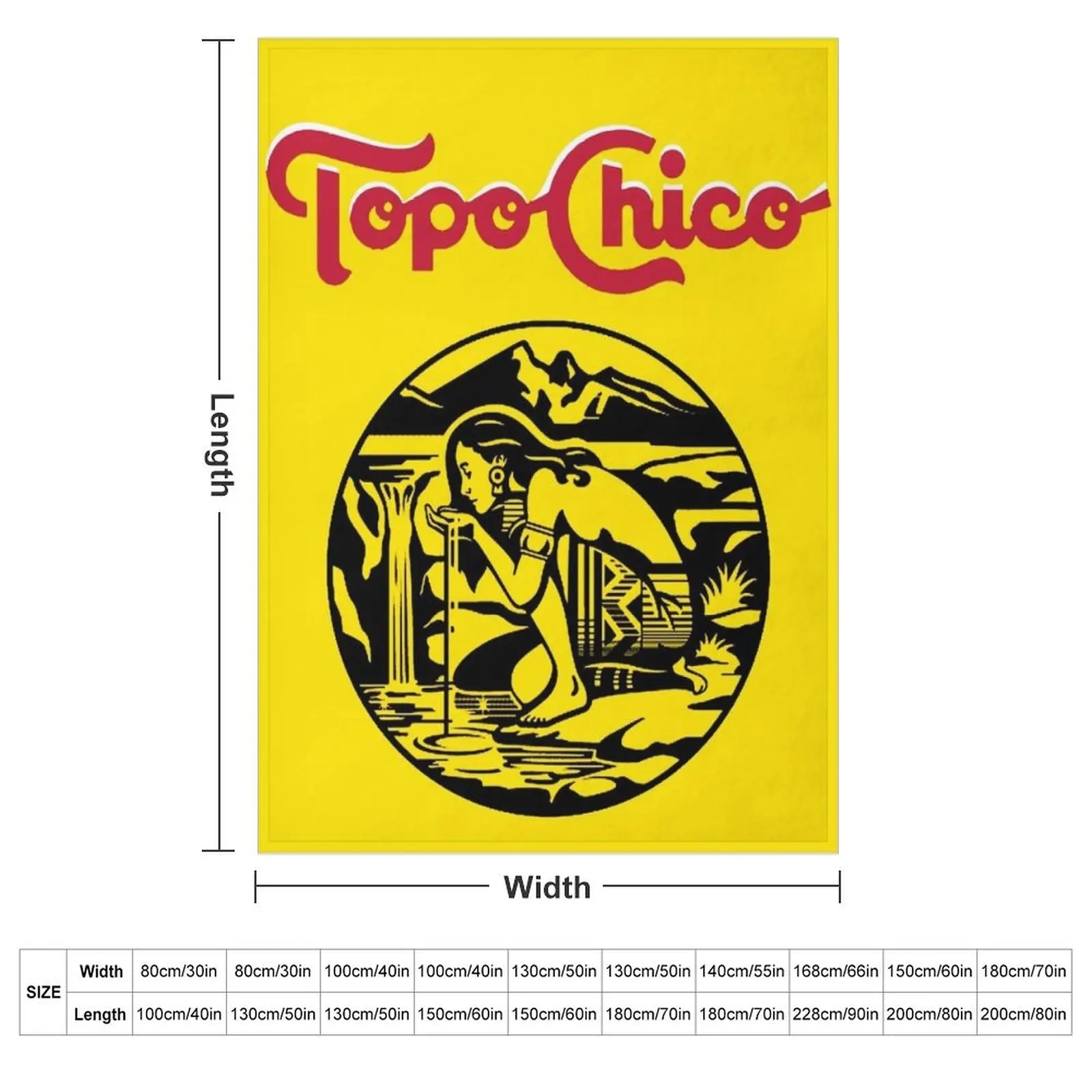 Aztec princess - Topo Chico agua mineral logo (sparkling mineral water) Throw Blanket Hairys manga Hair Blankets