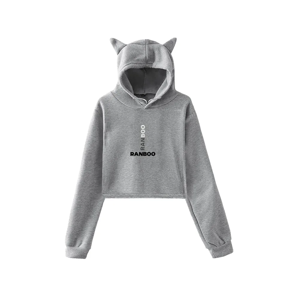 

2024 HOT Rip Technoblade Hoodies for Girls Cat Ear Crop Top Hoodie Women Sweatshirts