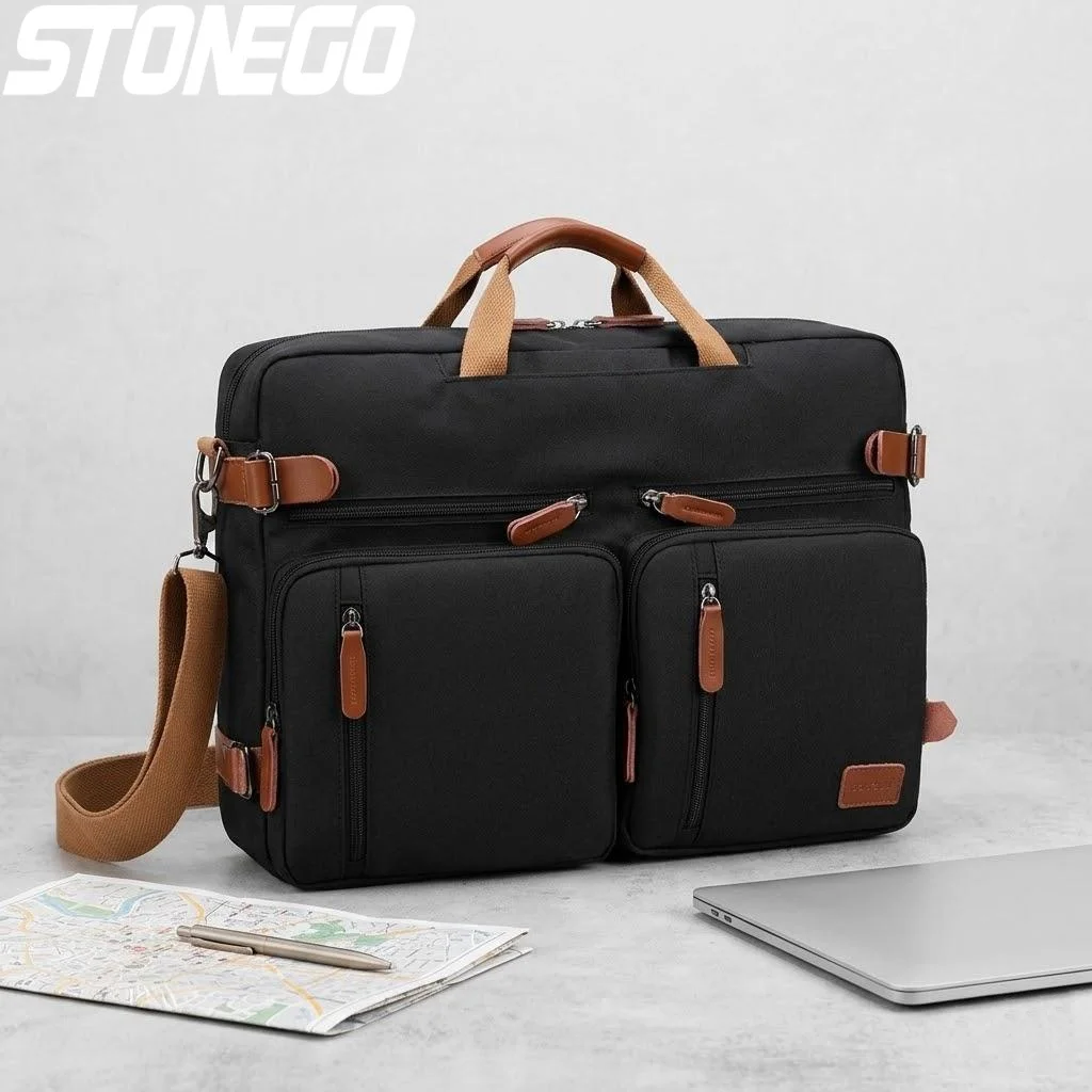 

Men's Convertible Laptop Backpack 15.6-17.3 inches Business Travel Shoulder Bag for Work and School