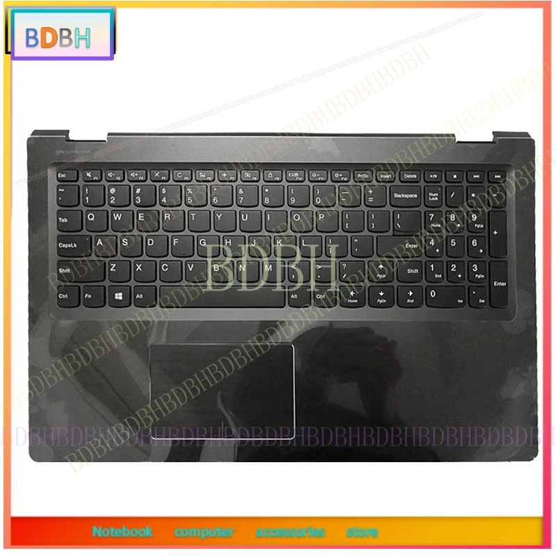 For Lenovo Flex4-1570/1580 Yoga 510-15ISK/IKB Original New US Keyboard Laptop Palmrest Upper Top Case Backlight
