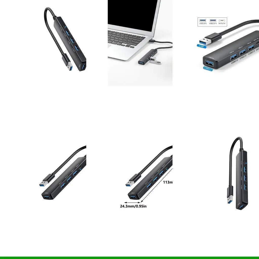 

U55C 5 Гбит / с USB до 5 порта USB3.0 USB2.0 USB Splitter Hubs аксессуары компьютера