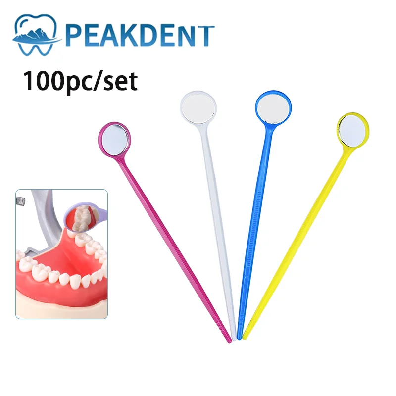 

Стоматологические односторонние зеркала для рта, автоклавируемые поверхностные отражатели для экзамена с пластиковой ручкой, отбеливание зубов полости рта