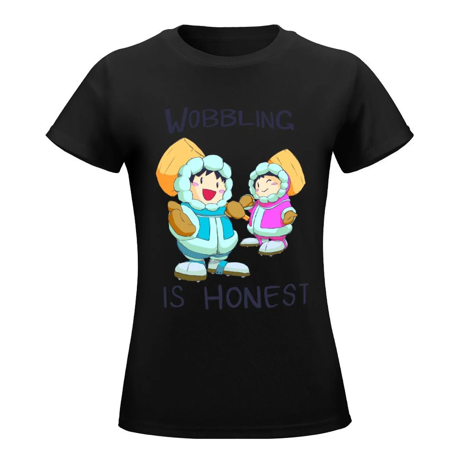 Wobbling is Honest T-Shirt summer clothes graphics Woman clothes