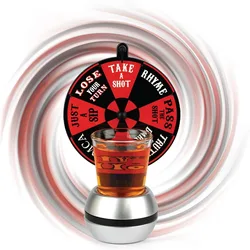 Spin The Wheel Shot Drinking Game- Fun Adult Party/College Shot Glass Spinner Toy for Home Entertaining, Parties, Tailgating