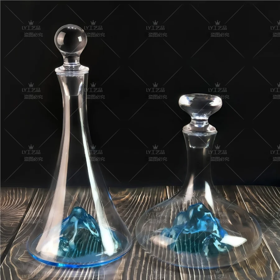 

Fast glass decanter, luxurious lighting, waterfall design, wine filter, creative European-style home wine dispenser, wine urn
