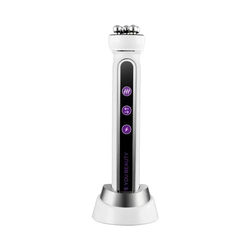 EMS أسطوانة الوجه 360 جهاز تدليك دوار الجمال LED الفوتون تجديد الجلد الخطوط الدقيقة تقليل ثبات الوجه