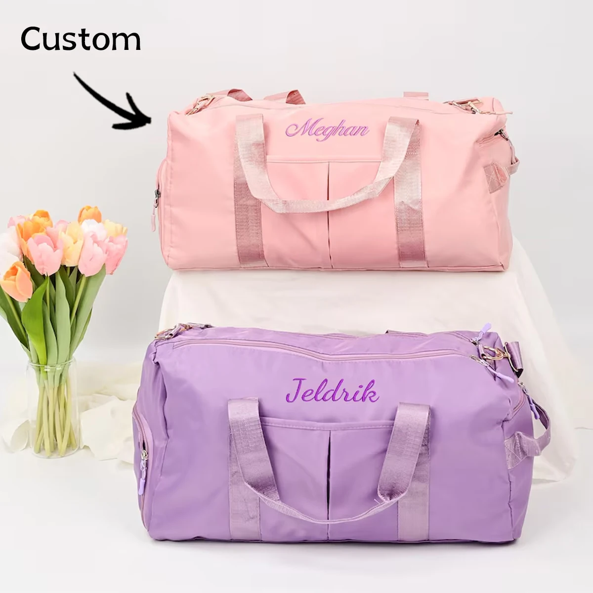 

Multiple color options for personalized name branding fitness bags, large-capacity travel bags suitable for portable travel need