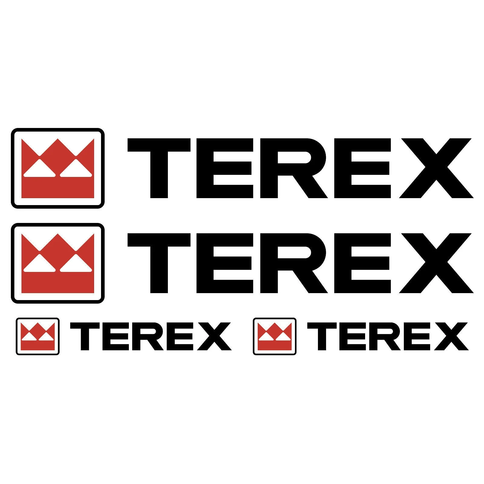 For TEREX XL aufkleber sticker bagger excavator 4 Sticker Pieces Car Styling