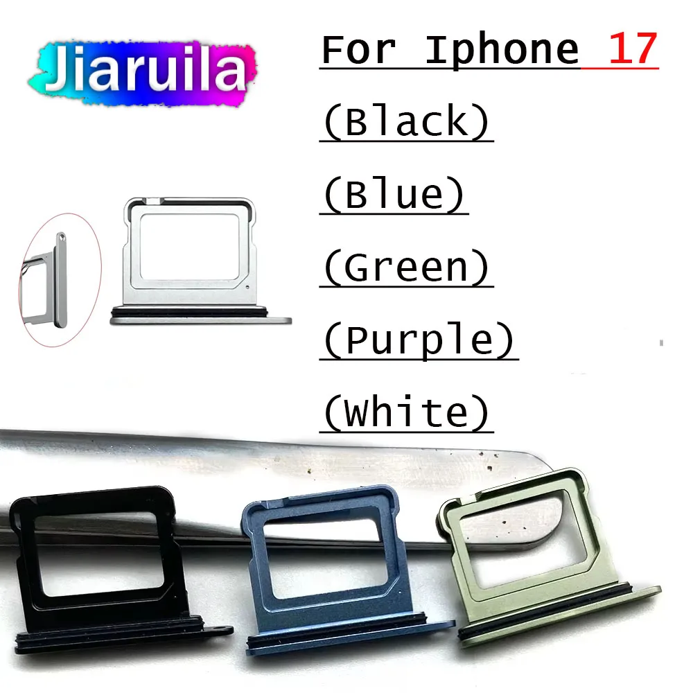 

10Pcs SIM Card Tray For Iphone 17 Dual Card Slot drawer Holder Chip Tray Sim Card Reader Socket Mix