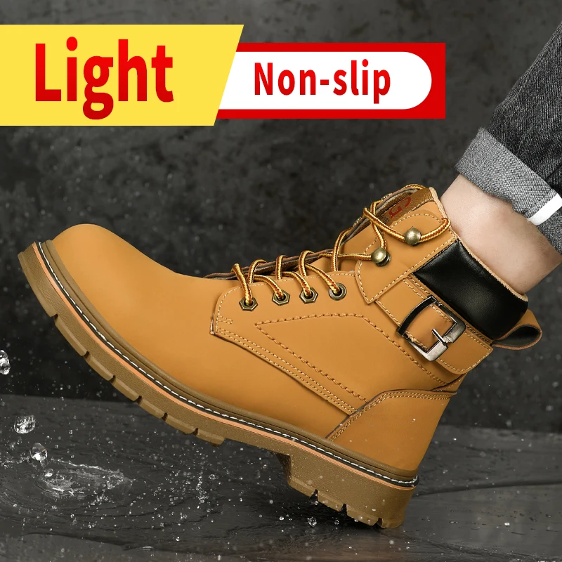 Safety Shoes For Men,Anti-smashing And Antipiercing Steel Toe ,Deodorization Comfortable