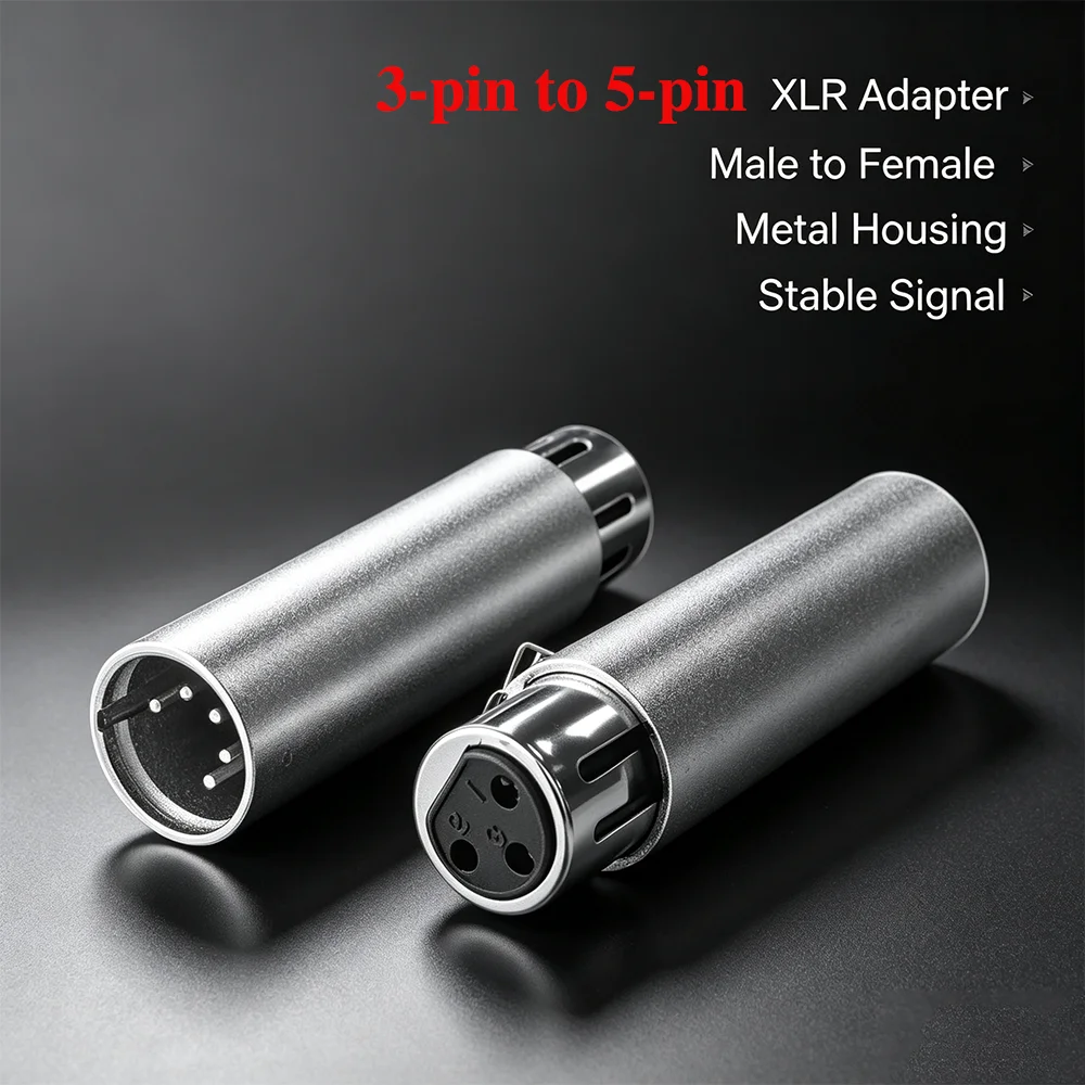 3Pin 5Pin XLR Converter DMX Male Female Plug Adapter Accessory For Stage Lighting Audio Mic Combination Cable 3-5Pin Convertor