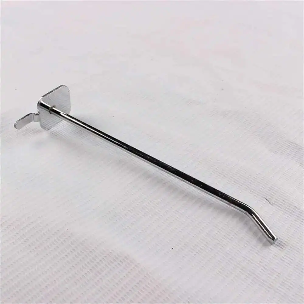 10pcs Hook Metal Slatwall Hook Single Hanger Rack Hanger Bracket Shelf Hanger Organizer Pegboard Hooks Display Holder Rod