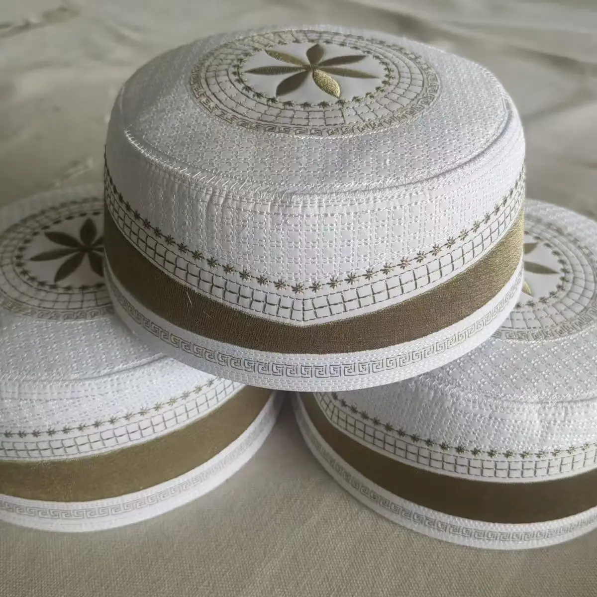 Free Shipping Muslim Caps For Men Clothing Prayer Hat Islamic Taqiyah Kufi Tax Products Kippa Turkish Modern Polyester 03596