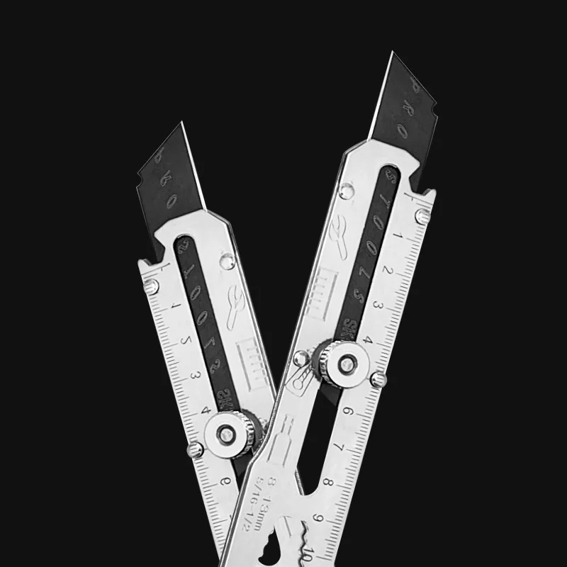 10 In 1 Box Cutter Utility Knife Multifunction Art Knife Heavy Duty All Steel Thickened Industrial Paper Cutter Waterproof