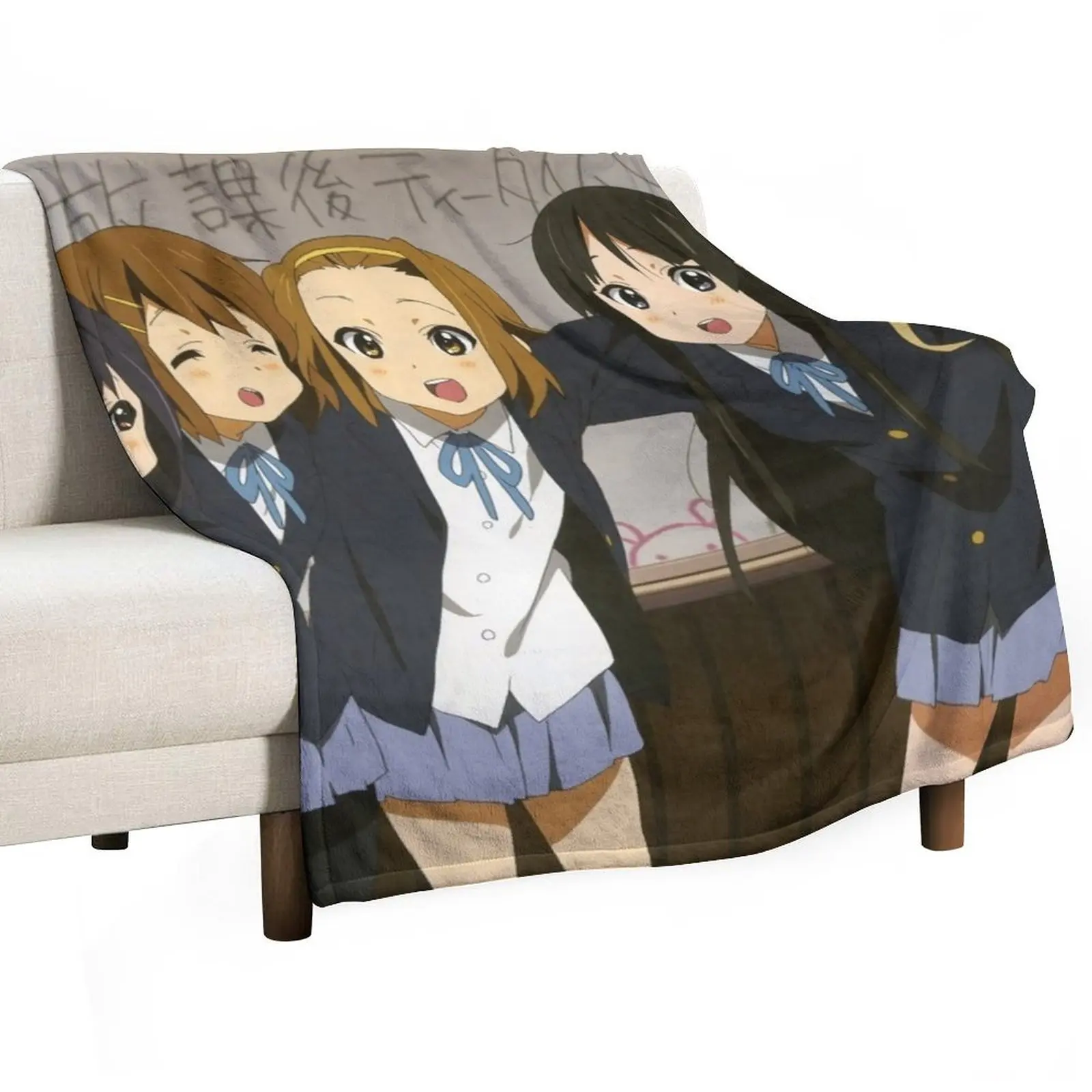 K-On! 3 Throw Blanket Furrys Plush funny gift blankets and throws Blankets