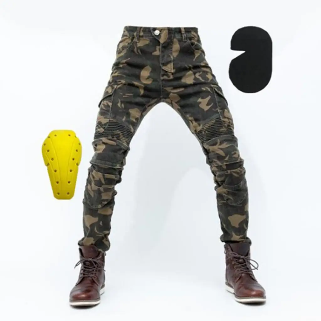 

Biker Protective Lining Unisex Denim Jeans Motorcycle Protective Pants Summer Trousers for Bikers