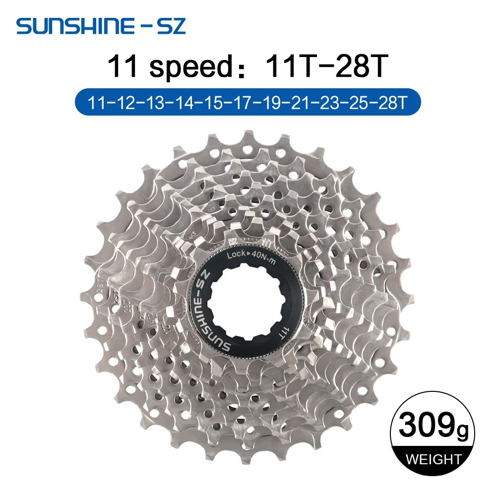 Sunshine Road Bike Cassette 8 9 10 11 12 Speed Bicycle Sprocket 25T 28T 30T 32T 34T 36T 11V K7 Speed Bike Ratchet Cycling Parts image 3