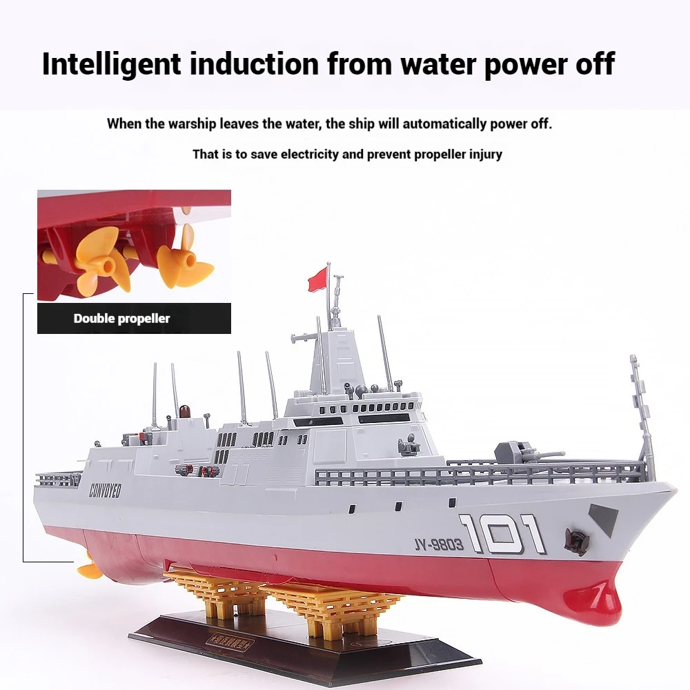 Rc Battleship Oversized Simulation Destroyer Large Navigation Remote-controlled Boat Dual Motor Drive Remote-controlled Boat Toy