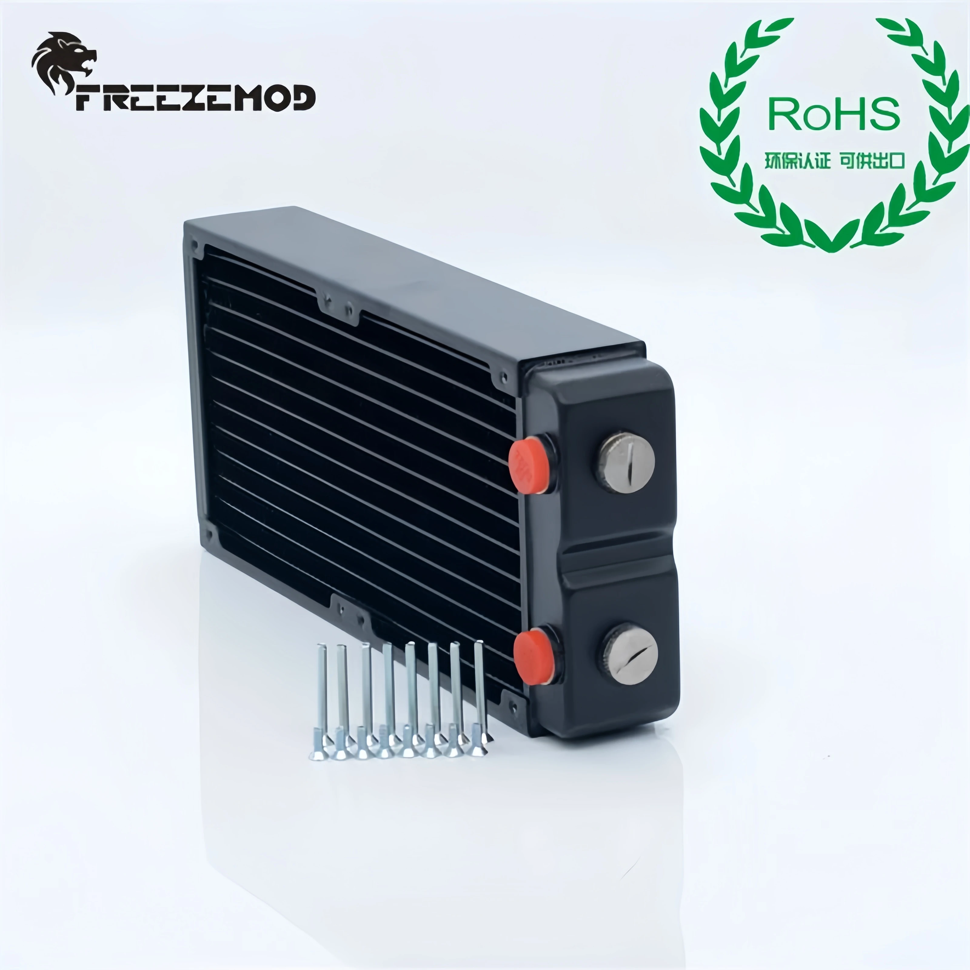 FREEZEMOD Computer PC Water Cooler Copper Radiator Double Layers 45MM Thick Copper Fins G1/4 ROHS Certification.TSRP-HP45-240