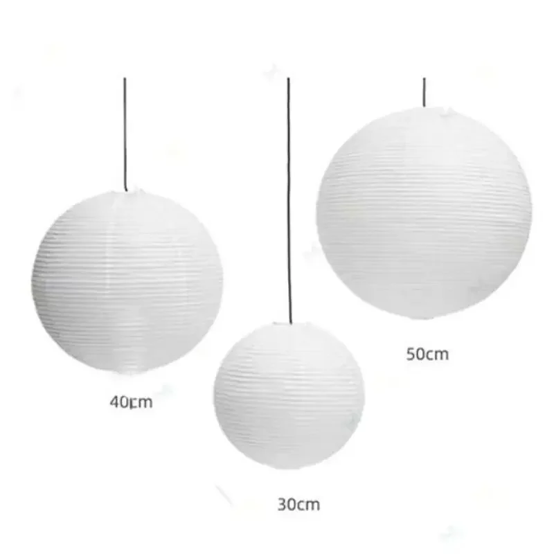 Hanging Paper Pendant Light – Classic Modern Round Lampshade Fixture, Vintage Ceiling Lamp Cover for Hotel, Café and Restaurant image 6