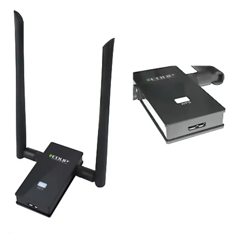 Dual Frequency Dual Antenna 1200M High Power USB Wireless Network Card Adapter Computer Wireless Receiver 2.4G/5.8GHz Converter