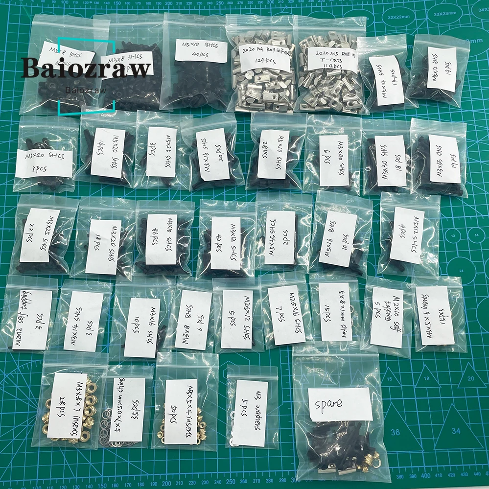 Baiozraw Gasherbrum ANNEX K3 Screw Kit DIY Project Fasteners Screws Nuts Full Kit for ANNEX K3 3D Printer