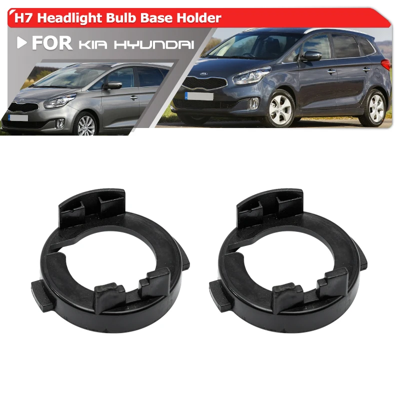 For Kia Carens Cerato Forte Sedona Carnival Soul Rio Hyundai Elantra Sonata H7 Headlight Bulbs Base Adapters Holders Retainers