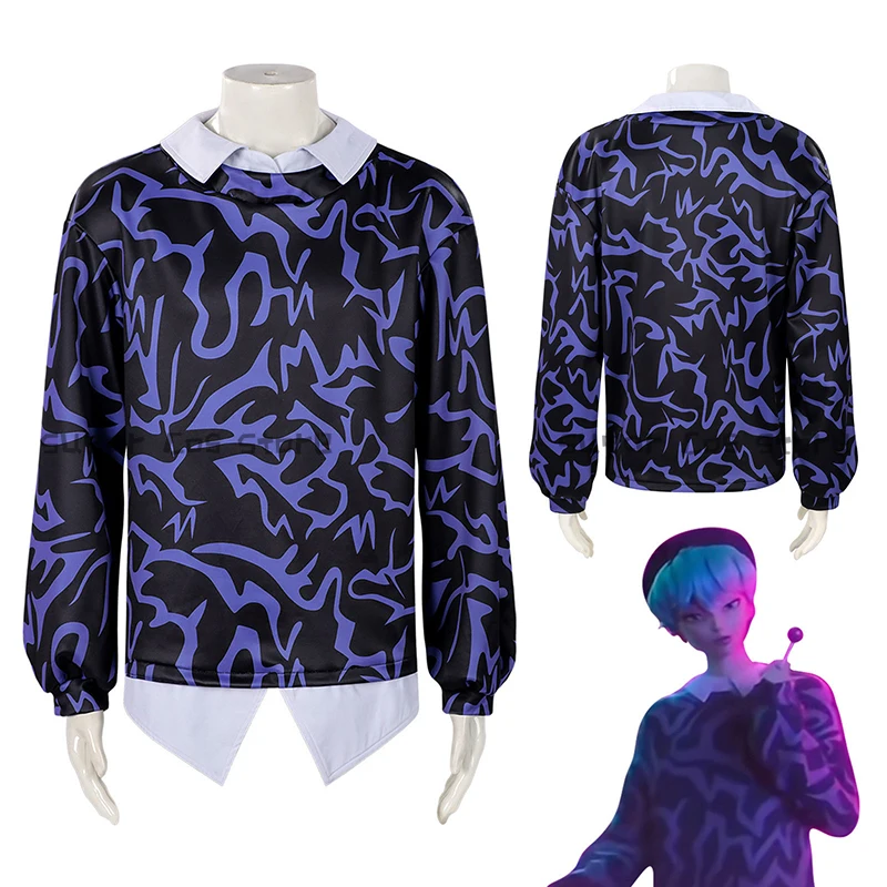 

Аниме Охотники на демонов Детская Сая Косплей Костюм Парик Шляпы Узоры демонов Топы Толстовка с круглым вырезом Хэллоуин Карнавальная вечеринка