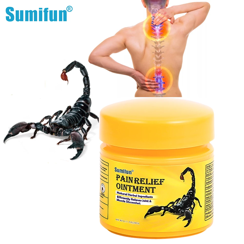 

Sumifun Scorpion Venom Pain Relief Cream Lumbar Muscle Strain Analgesic Ointment Joints Knee Bone Rheumatism Arthritis Health