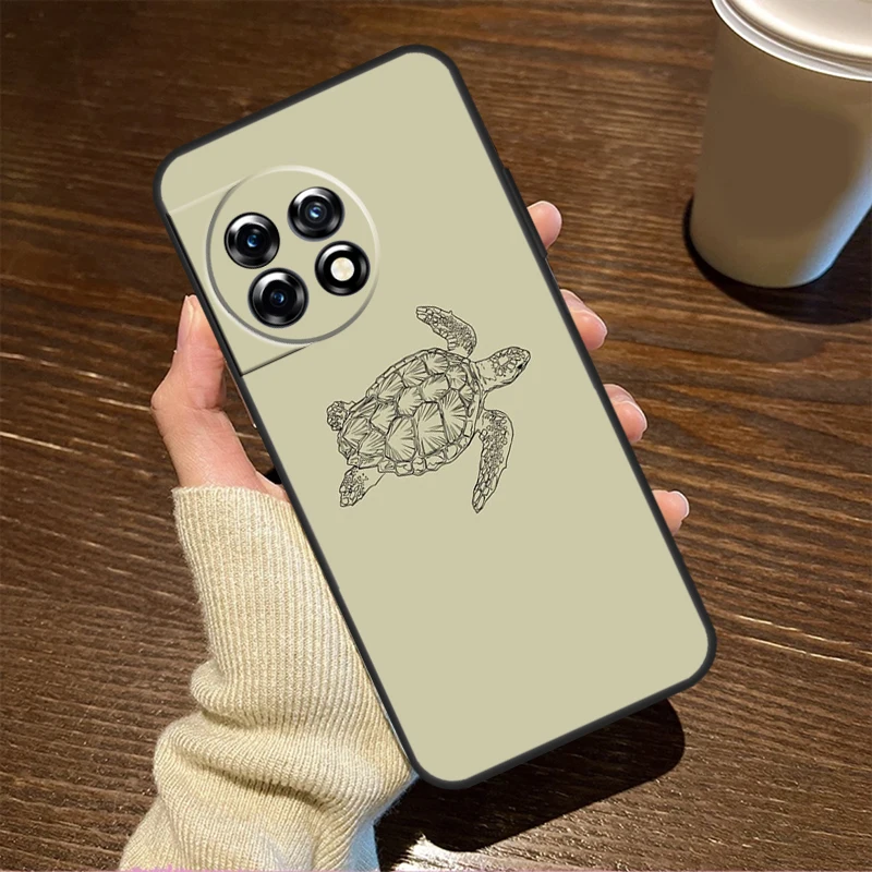 حافظة سلحفاة بحرية لهاتف OnePlus ، غطاء لجهاز OnePlus ، 10 Pro ، 8 ، 9 ، 11 ، 8T ، 9R ، 9RT ، 10T ، Nord 2T ، 2 CE ، 3 Lite ، n30, N20, N10