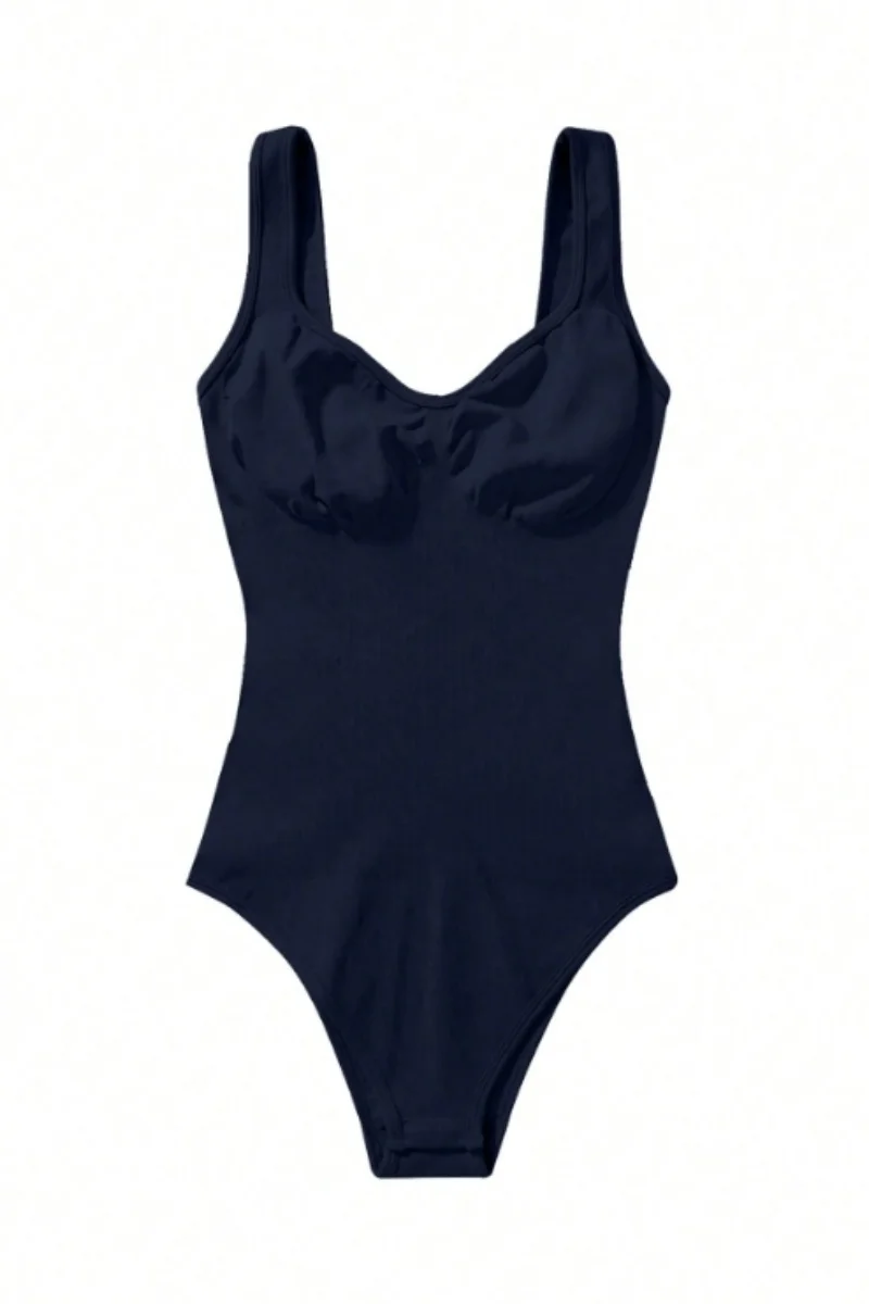 Damen Sexy Tiefausschnitt-Träger-Jumpsuit, eng anliegender Fitness-Sport-Bodysuit, Activewear – Detail 8