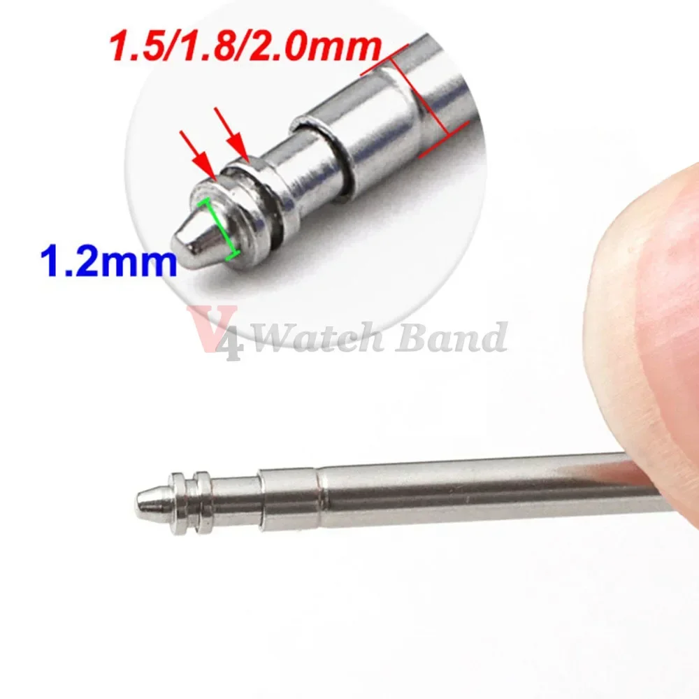 316L Stainless Steel Big Fat Watch Band Spring Bars  Watch Repair Tool Metal Steel Spring Pin Link Pins  2.0mm 1.8mm 1.5mm