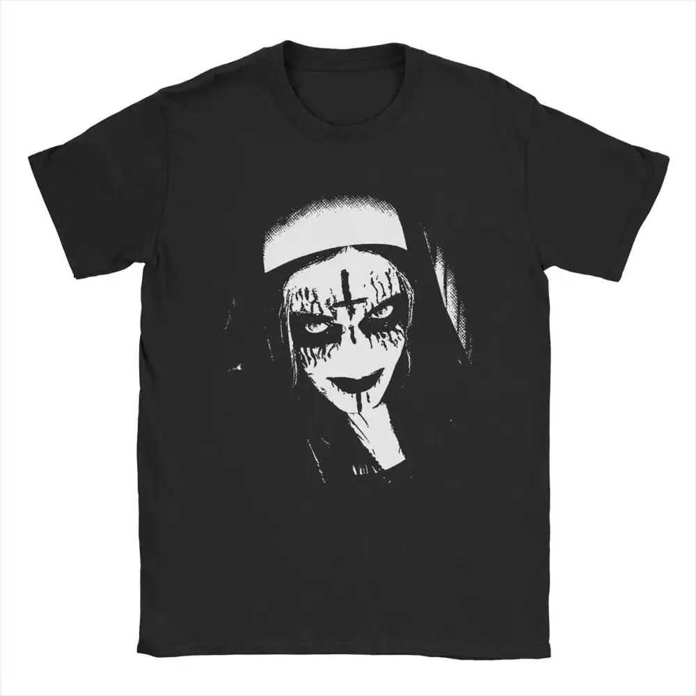 Nun Satan T Shirt Men Pure Cotton Funny T-Shirt O Neck Tees Short Sve High Quality 100%Cotton Short Sve