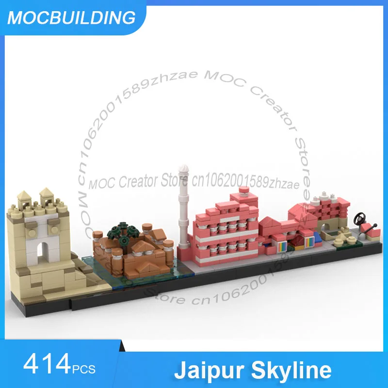 

MOC Building Blocks Jaipur Skyline Model DIY Assemble Bricks Creative Architecture Display Toys Collection Birthday Gifts 414PCS