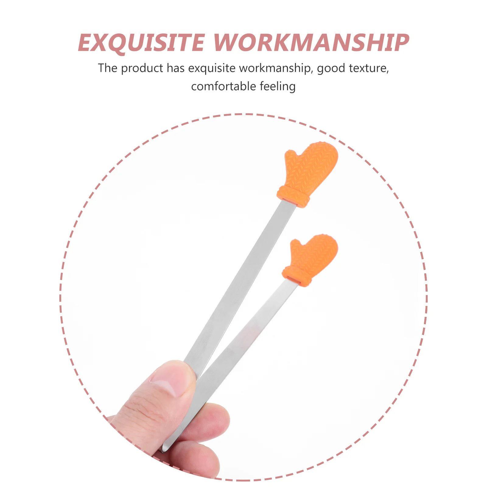 

3Pcs Small Tongs Silicone Head Anti-Skid Food Tong for Ice Cube Sugar Use Camping Family Friends Union