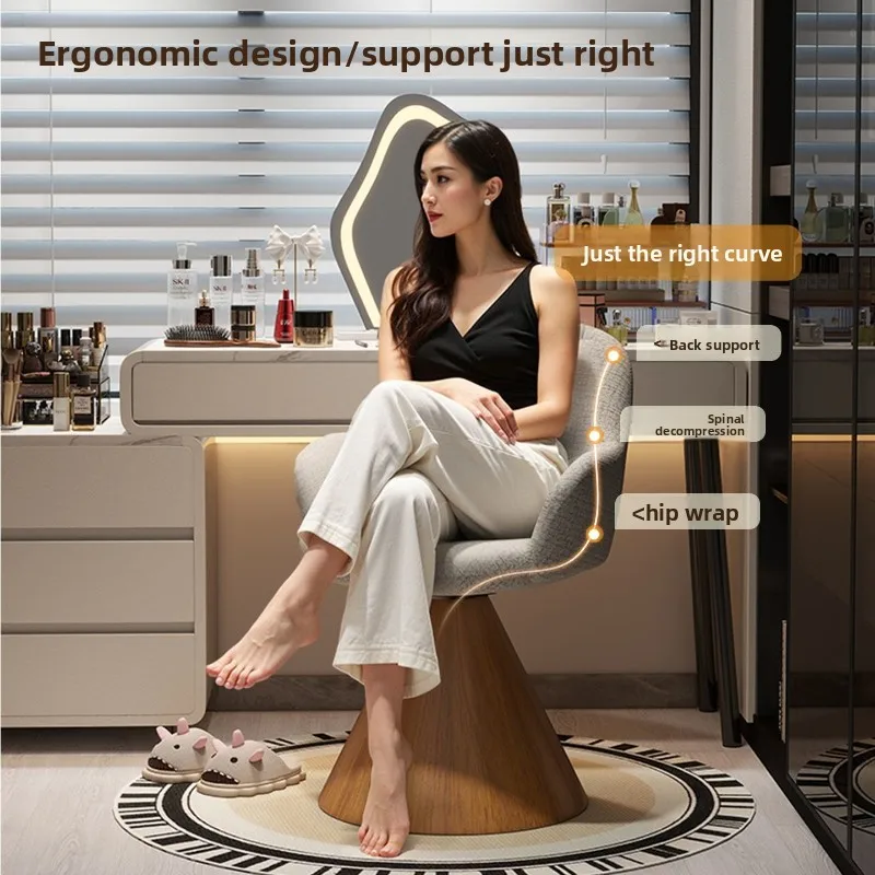 غرفة نوم بسيطة، كرسي مكياج فاخر خفيف، مسكن أنثى، مقعد مكياج قابل للدوران، غرفة تبديل الملابس، مقعد تزيين راقي #3