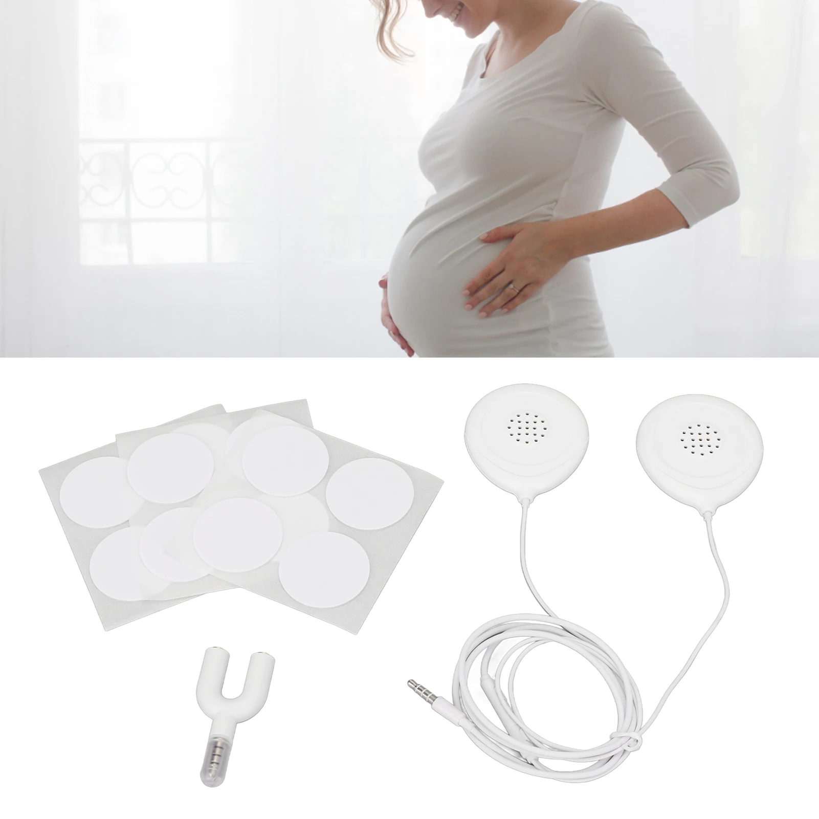 Baby Belly Headphone Good Transmission Pregnancy Belly Speakers with 12 Sticker For Expectant Mothers for Fetal Education