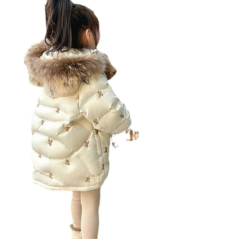 Keep Warm Winter Jacket For Girls Coat Fashion Hooded Children Outerwear Clothing 2-12 Years Teenage Kids Parka