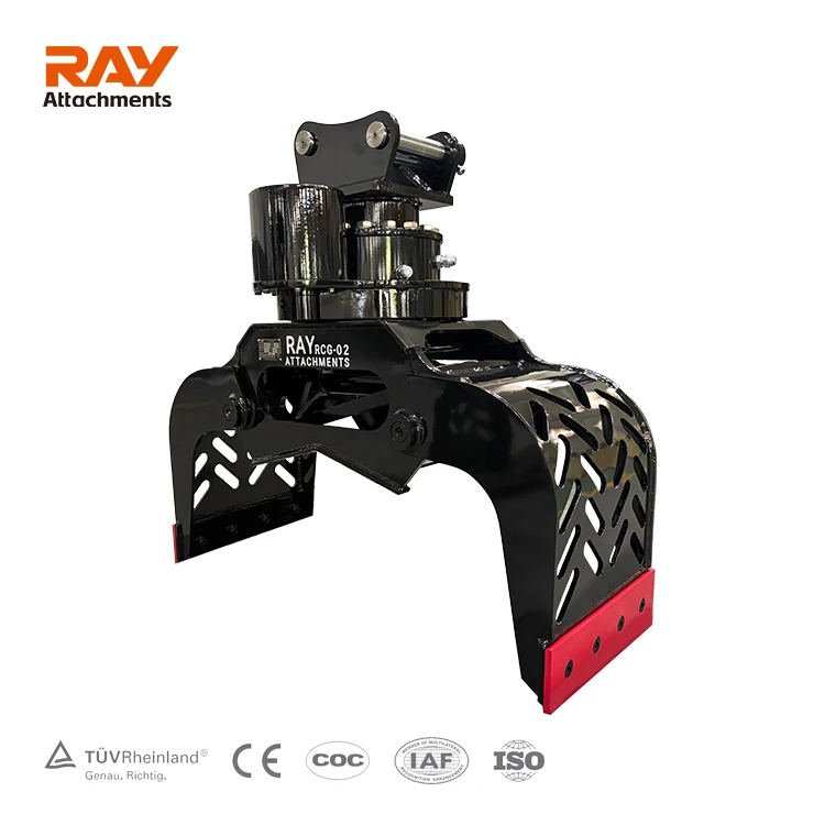 4-6 Ton Excavator Mounted Selector Grab Sorting Demolition Grapple With Rotator