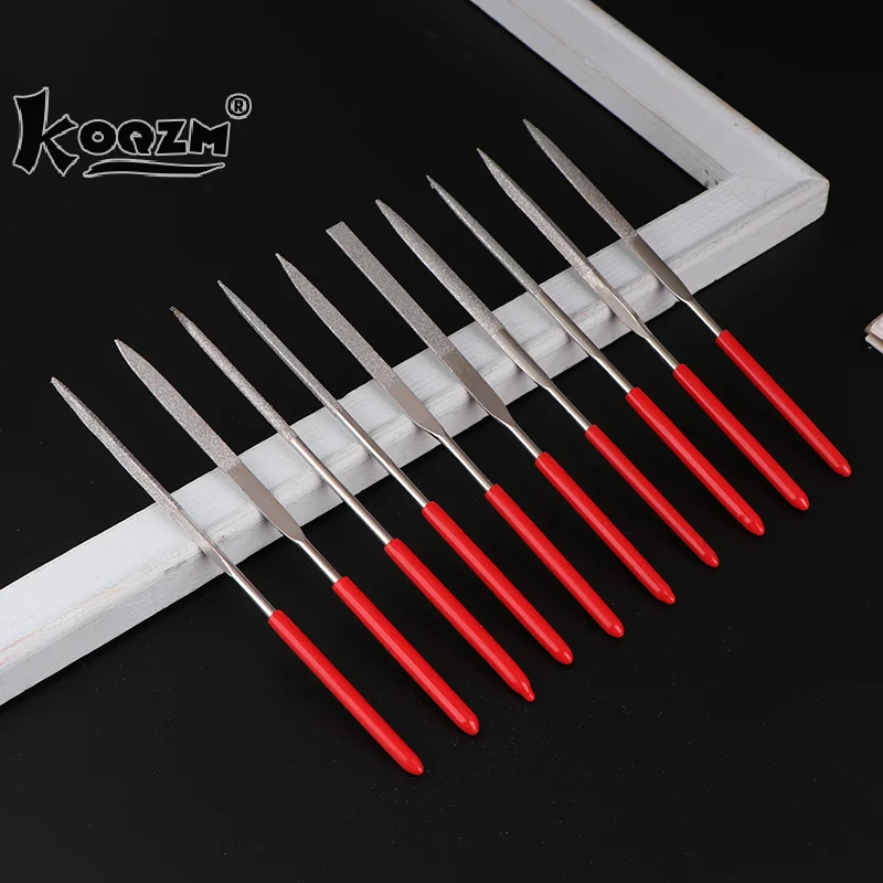 140mm 10PCS Diamond Mini Needle File Set Hand Tools For Ceramic Glass Gem Stone Hobbies And Crafts