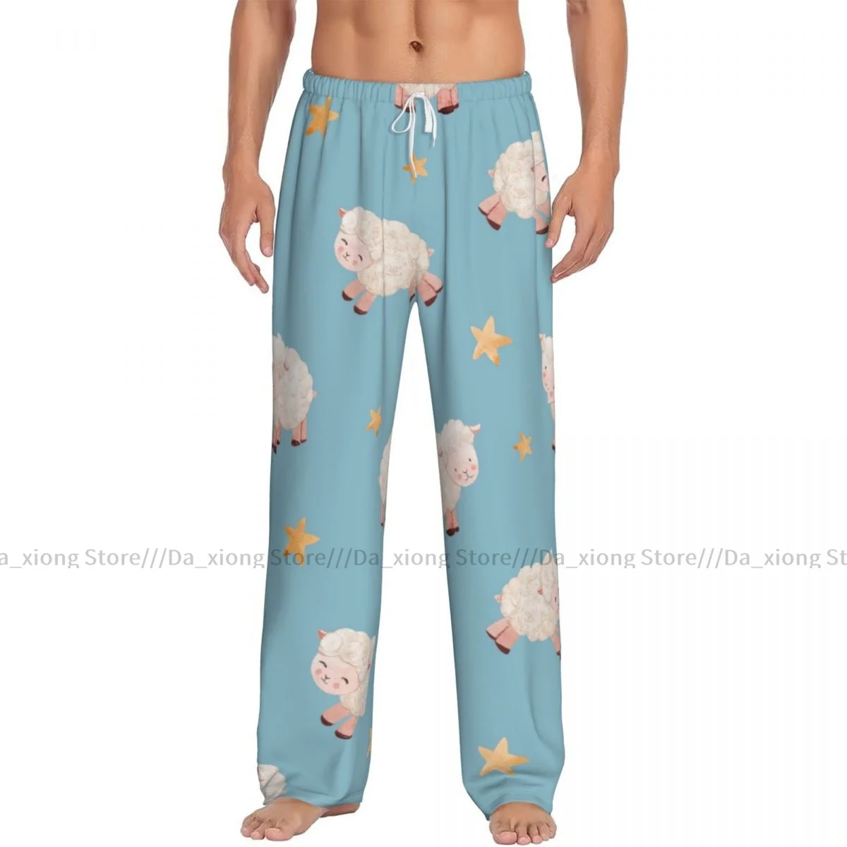 Cute Sheep Mens Pajamas Pyjamas Pants Lounge Pants Sleep Bottoms