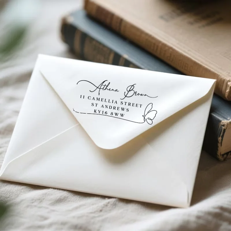 

Custom Self-Inking Stamps Rectangle Logo Design Personalized Press-type Inking Stamp for DIY Address Business Card Decor 2025