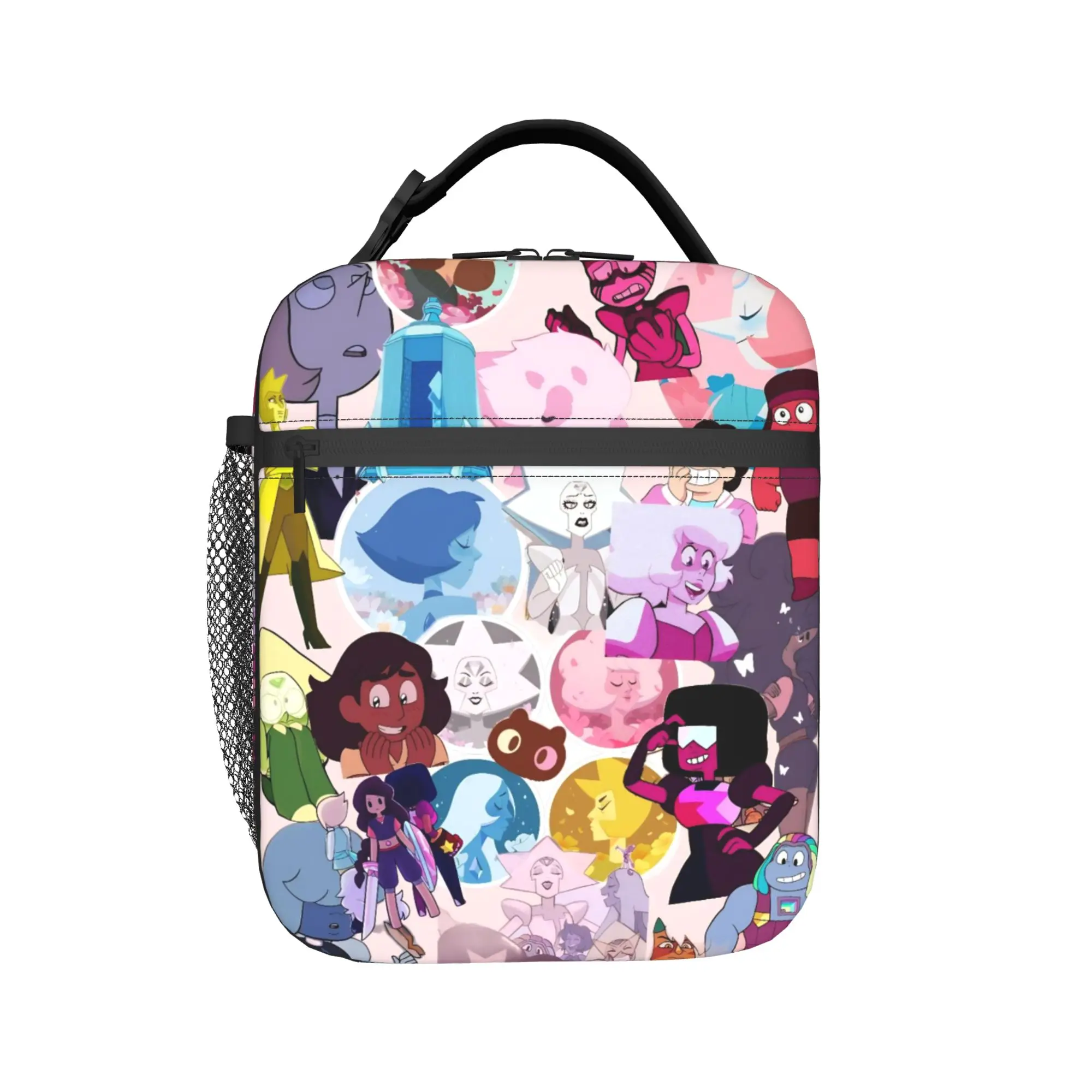 Crystal Gems Steven Universe  Lunch Bag Outdoor Picnic Lunch Box For Child Design Thermal Tote Handbags Portable Cooler Bag