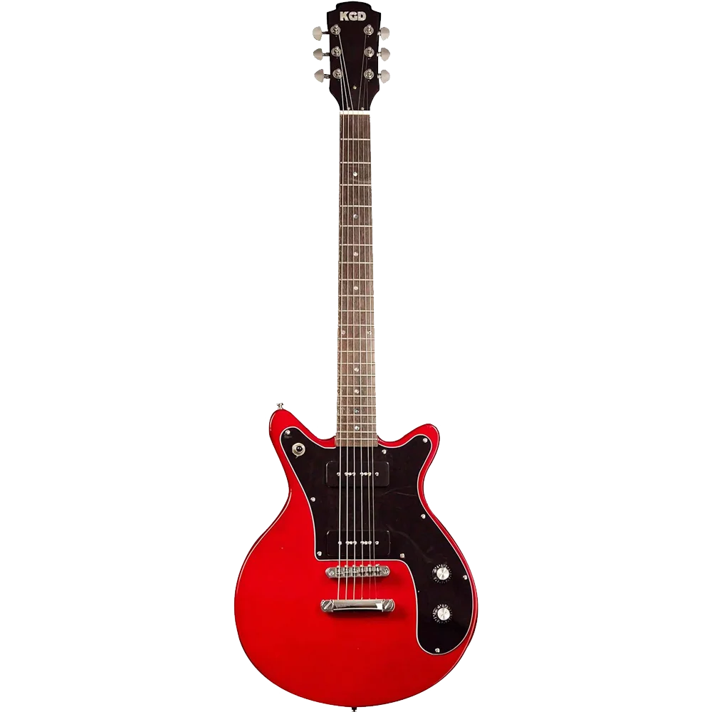 KGD Electric Guitar with 6 String, Solid Body Electric Guitar, P90 Pickups, Bone nut, Right Handed, 22 Frets,