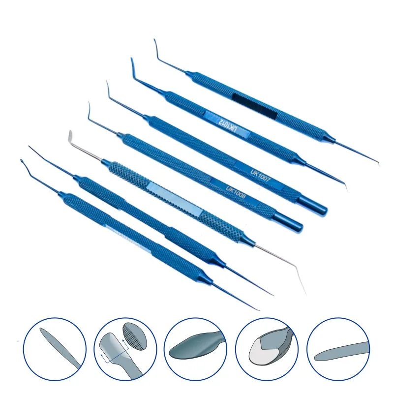 Dissektor z podwójną końcówką LASIK Owalna szpatułka Instrument okulistyczny Podwójna powieka