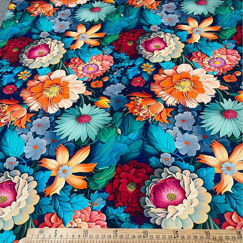 

Hot selling Pure cotton poplin fabric 3D flower pattern manual DIY clothing sewing dress shirt 100 cotton fabric