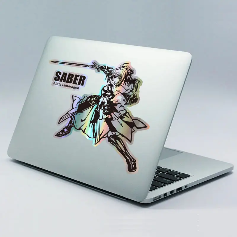 30cm Arturia Pendragon Popular Cartoon Laser Stickers Computer Case Notebook Decoration Stickers Stickers Aesthetic Art Supplies