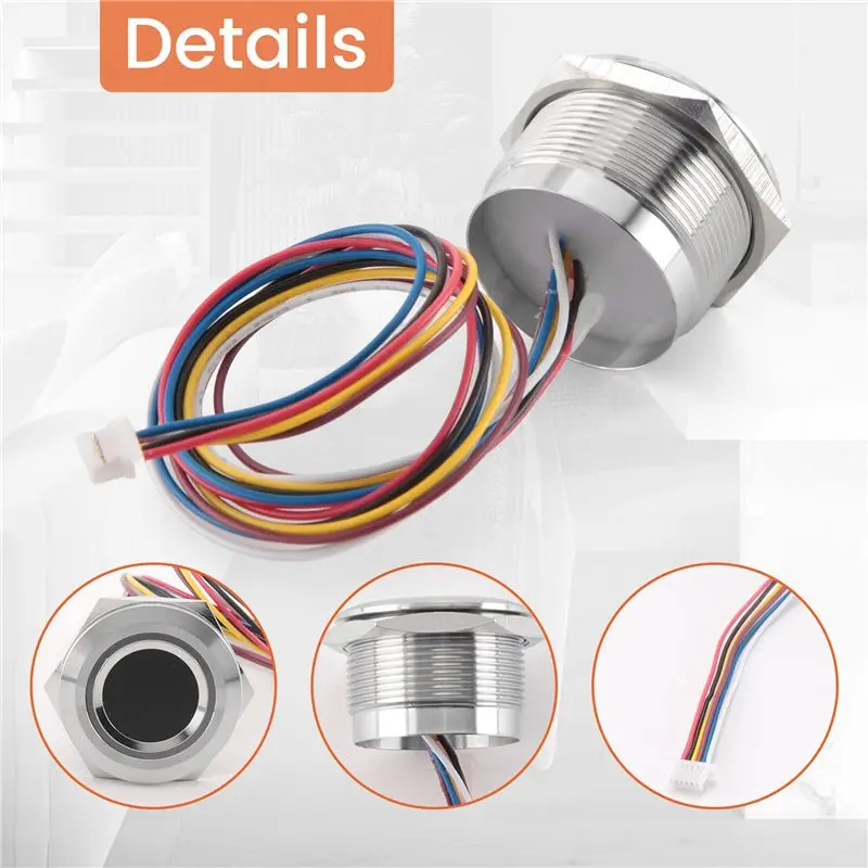 Picture 3: A04G-R503 Circular Round RGB Ring Indicator LED Control DC3.3V MX1.0-6Pin Capacitive Fingerprint Module Sensor Scanner