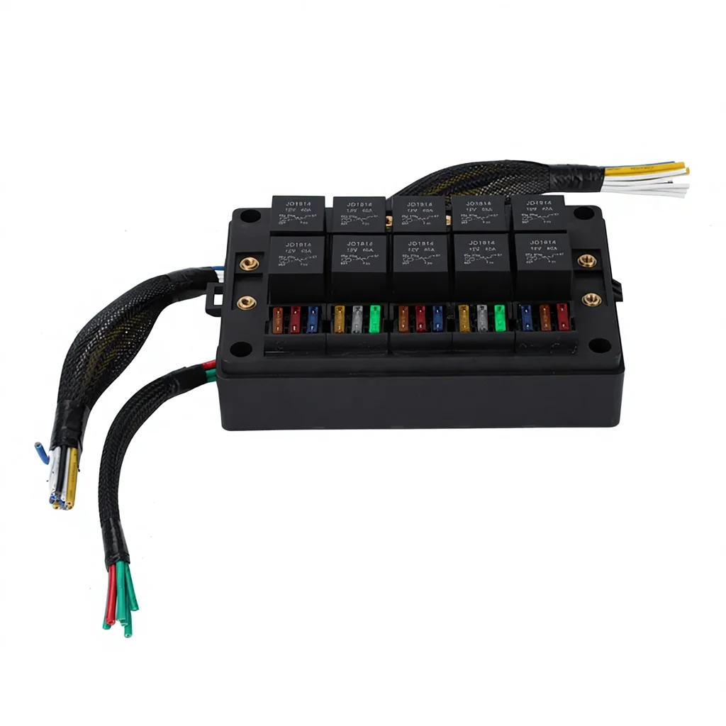 40A 5‑Pin DC 12V Automotive Relay Fuse Box for Motorcycles