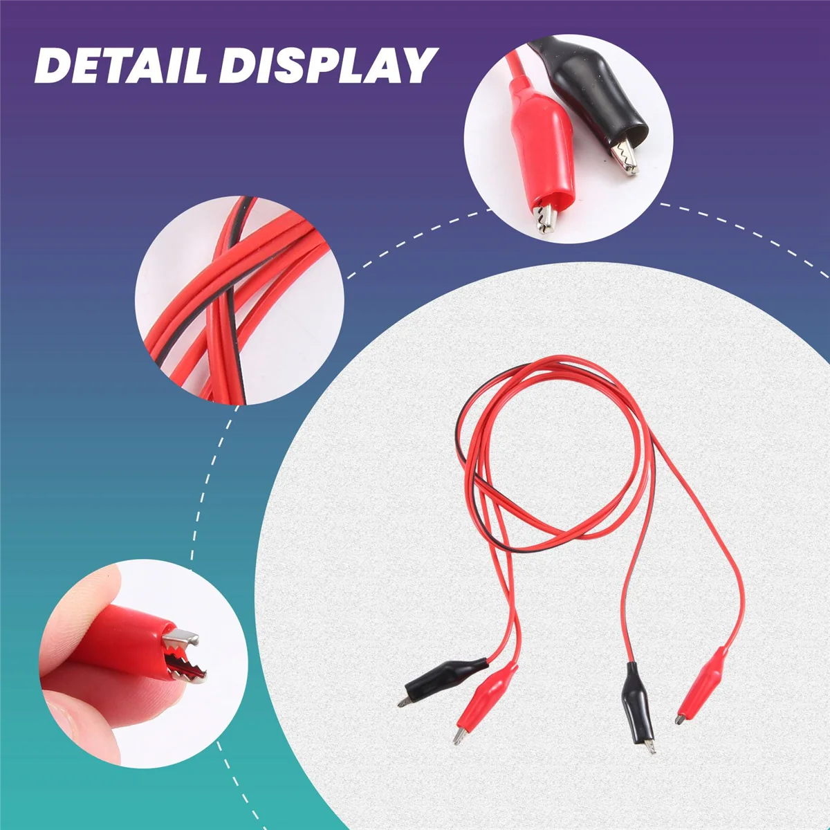 Activity 1M Double-end Alligator Clips Test Lead Jumper Wire